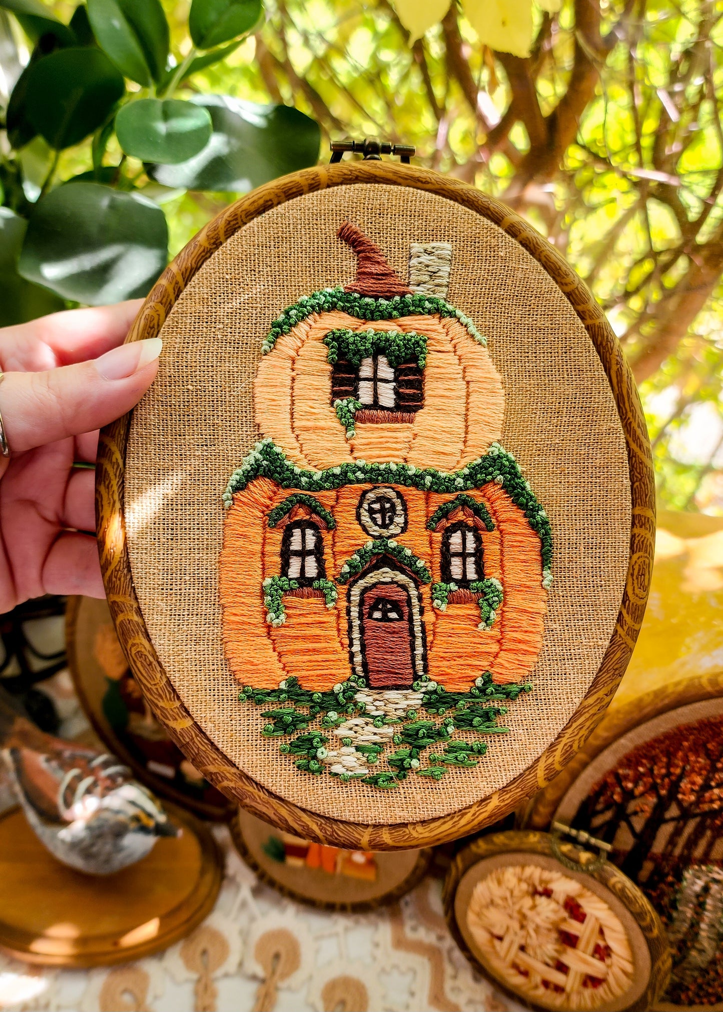 Pumpkin Fairy House Hoop