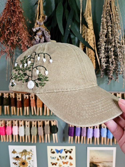 Floral Cap - Tan